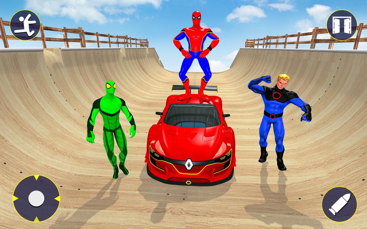 Download Superhero Car Stunt Car Racing android on PC